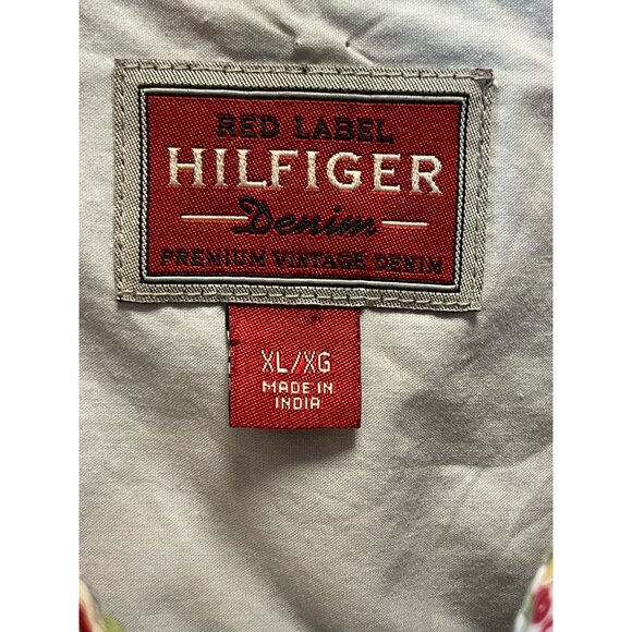 vintage Hilfiger Denim Red Label XL Floral Long-Sleeve Button-Up Shirt - Picture 3 of 11
